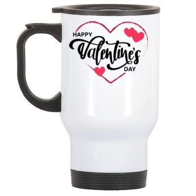 Happy Valentines Day Heart Cute Gift Stainless Steel Travel Mug