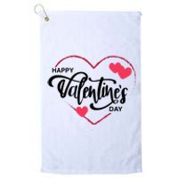 Happy Valentines Day Heart Cute Gift Platinum Collection Golf Towel