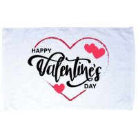 Happy Valentines Day Heart Cute Gift Microfiber Hand Towel