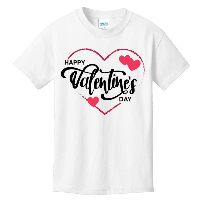 Happy Valentines Day Heart Cute Gift Kids T-Shirt