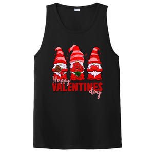 Happy Valentines Day Gnomes With Heart Funny PosiCharge Competitor Tank