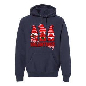 Happy Valentines Day Gnomes With Heart Funny Premium Hoodie