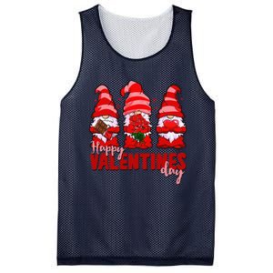 Happy Valentines Day Gnomes With Heart Funny Mesh Reversible Basketball Jersey Tank