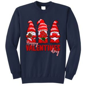 Happy Valentines Day Gnomes With Heart Funny Tall Sweatshirt