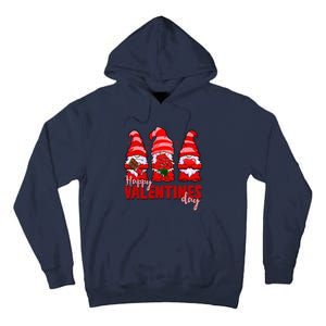 Happy Valentines Day Gnomes With Heart Funny Tall Hoodie