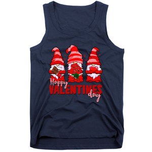 Happy Valentines Day Gnomes With Heart Funny Tank Top