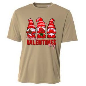 Happy Valentines Day Gnomes With Heart Funny Cooling Performance Crew T-Shirt