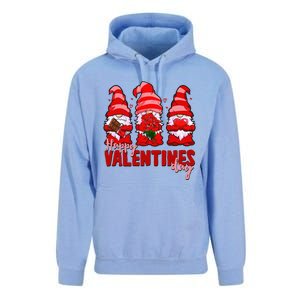 Happy Valentines Day Gnomes With Heart Funny Unisex Surf Hoodie