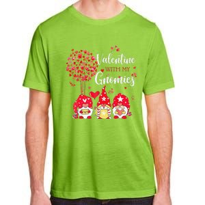 Happy Valentines Day Gnomes With Heart Sunflower Valentine Love Adult ChromaSoft Performance T-Shirt