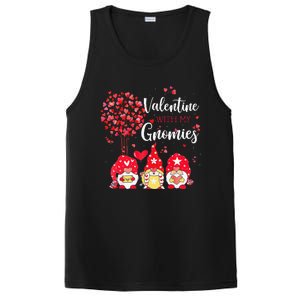 Happy Valentines Day Gnomes With Heart Sunflower Valentine Love PosiCharge Competitor Tank