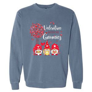 Happy Valentines Day Gnomes With Heart Sunflower Valentine Love Garment-Dyed Sweatshirt