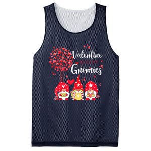 Happy Valentines Day Gnomes With Heart Sunflower Valentine Love Mesh Reversible Basketball Jersey Tank