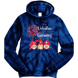 Happy Valentines Day Gnomes With Heart Sunflower Valentine Love Tie Dye Hoodie