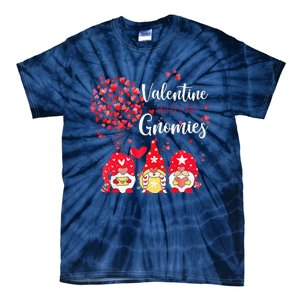 Happy Valentines Day Gnomes With Heart Sunflower Valentine Love Tie-Dye T-Shirt