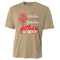 Happy Valentines Day Gnomes With Heart Sunflower Valentine Love Cooling Performance Crew T-Shirt