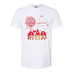 Happy Valentines Day Gnomes With Heart Sunflower Valentine Love Softstyle CVC T-Shirt