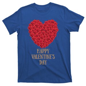 Happy Valentines Day Flowers Rose Heart Cool Gift T-Shirt