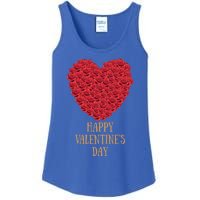 Happy Valentines Day Flowers Rose Heart Cool Gift Ladies Essential Tank