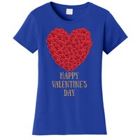 Happy Valentines Day Flowers Rose Heart Cool Gift Women's T-Shirt