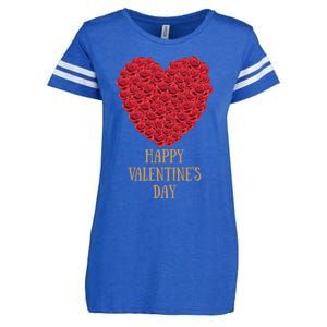 Happy Valentines Day Flowers Rose Heart Cool Gift Enza Ladies Jersey Football T-Shirt