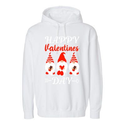 Happy Valentines Day Gnomes Heart Chocolate Bar Eating Gift Garment-Dyed Fleece Hoodie