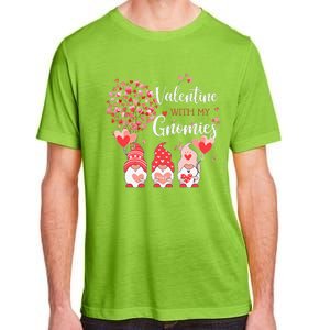 Happy Valentines Day Gnomes With Heart Sunflower Valentine Adult ChromaSoft Performance T-Shirt