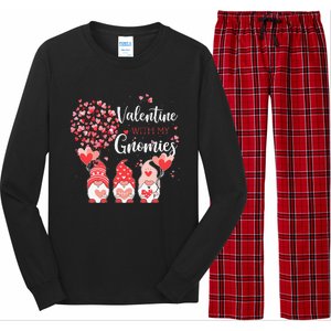 Happy Valentines Day Gnomes With Heart Sunflower Valentine Long Sleeve Pajama Set