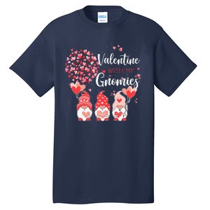 Happy Valentines Day Gnomes With Heart Sunflower Valentine Tall T-Shirt