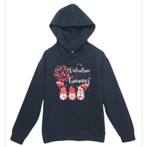 Happy Valentines Day Gnomes With Heart Sunflower Valentine Urban Pullover Hoodie