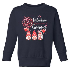 Happy Valentines Day Gnomes With Heart Sunflower Valentine Toddler Sweatshirt