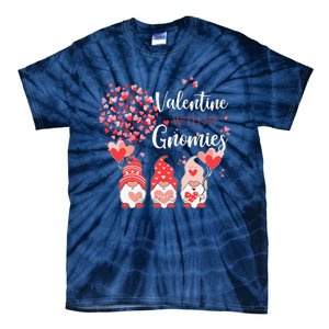 Happy Valentines Day Gnomes With Heart Sunflower Valentine Tie-Dye T-Shirt