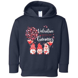 Happy Valentines Day Gnomes With Heart Sunflower Valentine Toddler Hoodie