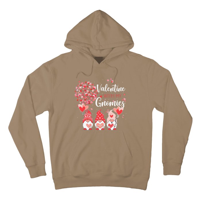 Happy Valentines Day Gnomes With Heart Sunflower Valentine Hoodie