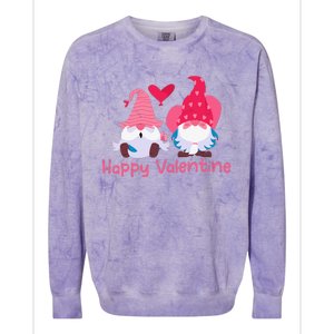 Happy Valentines Day Gnomes With Heart Valentine Colorblast Crewneck Sweatshirt