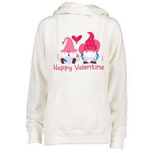 Happy Valentines Day Gnomes With Heart Valentine Womens Funnel Neck Pullover Hood