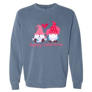 Happy Valentines Day Gnomes With Heart Valentine Garment-Dyed Sweatshirt