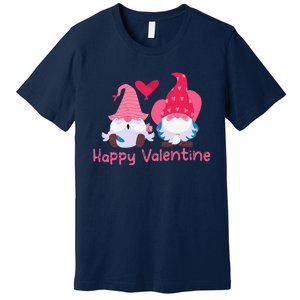 Happy Valentines Day Gnomes With Heart Valentine Premium T-Shirt