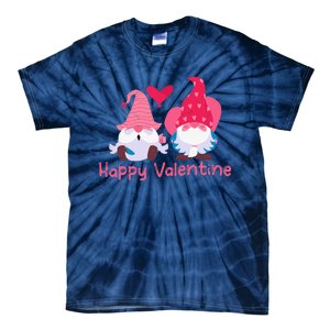 Happy Valentines Day Gnomes With Heart Valentine Tie-Dye T-Shirt