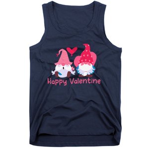 Happy Valentines Day Gnomes With Heart Valentine Tank Top