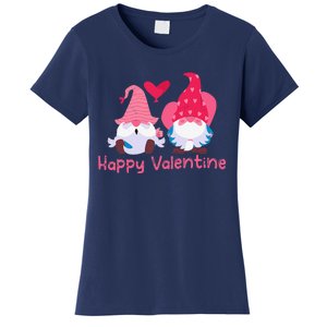 Happy Valentines Day Gnomes With Heart Valentine Women's T-Shirt