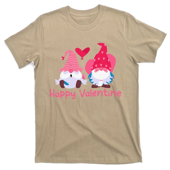 Happy Valentines Day Gnomes With Heart Valentine T-Shirt