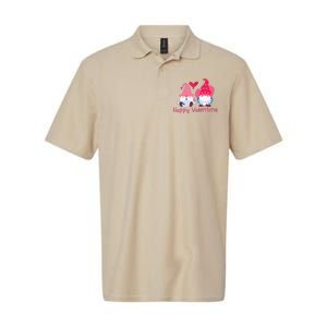 Happy Valentines Day Gnomes With Heart Valentine Softstyle Adult Sport Polo