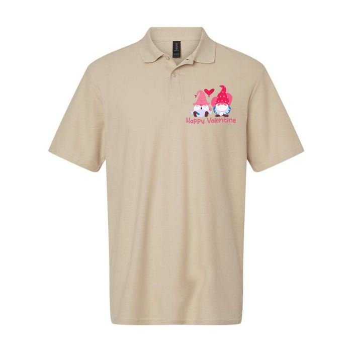 Happy Valentines Day Gnomes With Heart Valentine Softstyle Adult Sport Polo