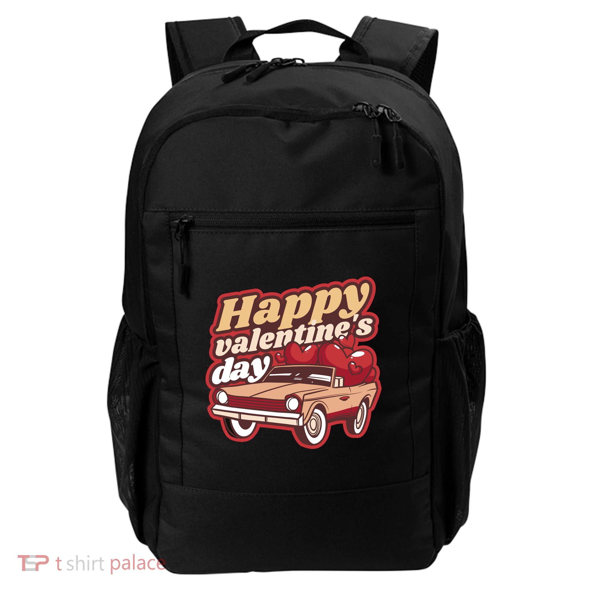 Happy Valentine's Day Vintage Car Backpack