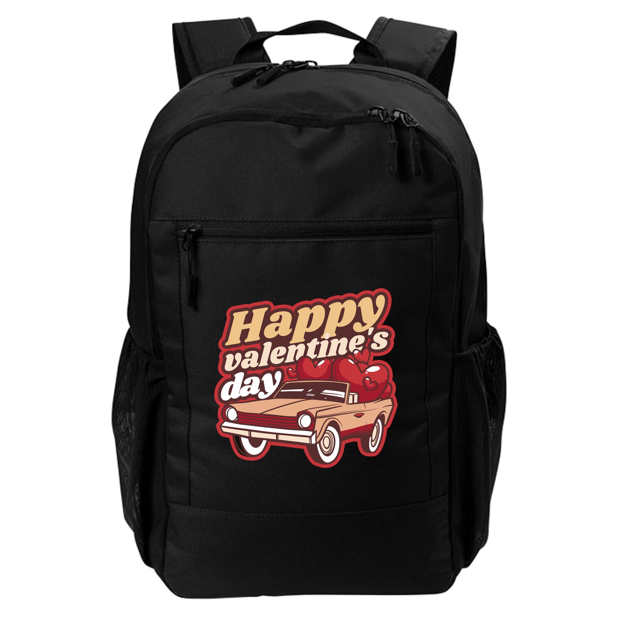 Happy Valentine's Day Vintage Car Backpack