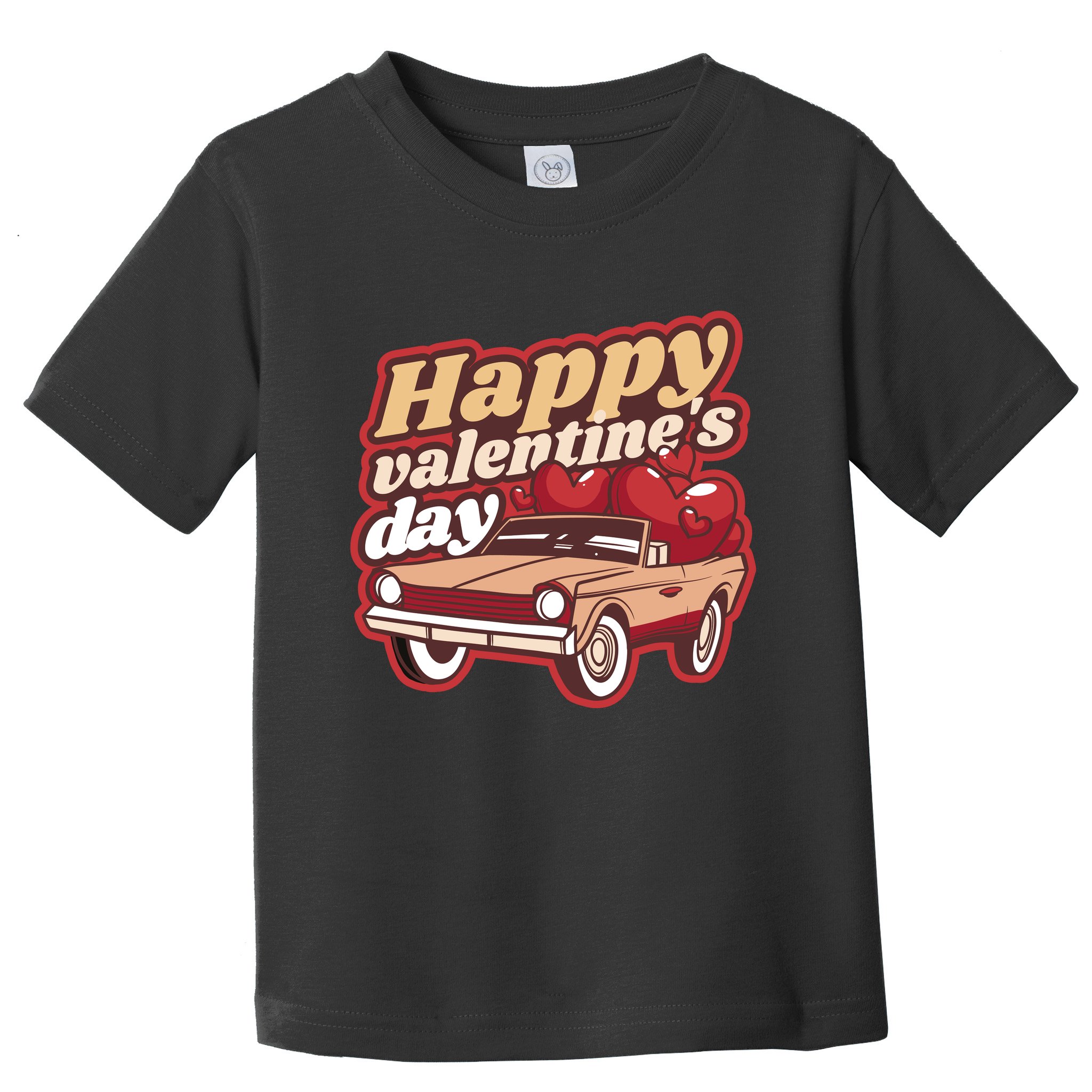 Happy Valentine's Day Vintage Car Toddler T-Shirt