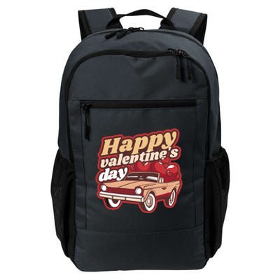 Happy Valentine's Day Vintage Car Daily Commute Backpack