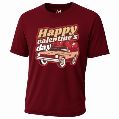 Happy Valentine's Day Vintage Car Performance Shirt