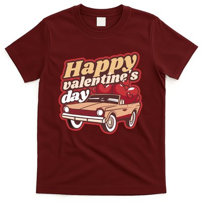 Happy Valentine's Day Vintage Car T-Shirt