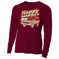 Happy Valentine's Day Vintage Car Cooling Performance Long Sleeve Crew